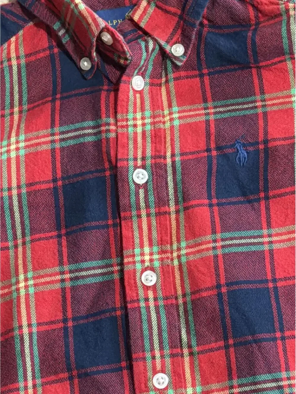 Ralph Lauren Kids Classic Red Plaid Flannel Shirt - Boys Size 4